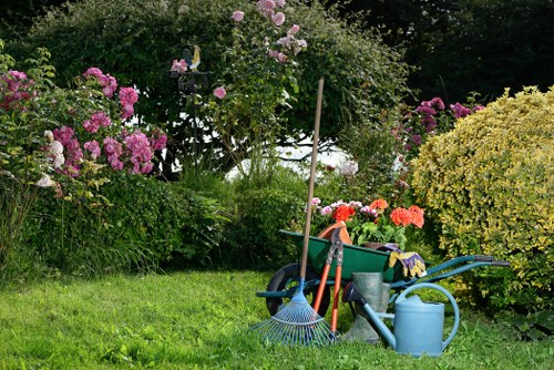 Clean low-maintenance porcelain paving for outdoor space